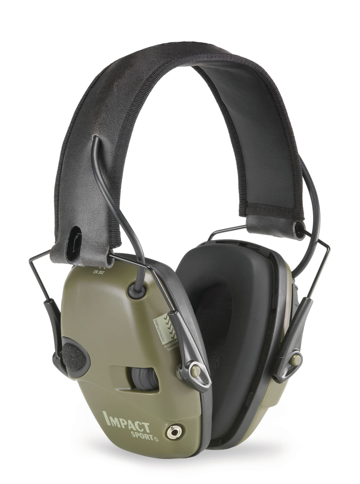 Impact Sport Earmuff Sound Amplificatio Green