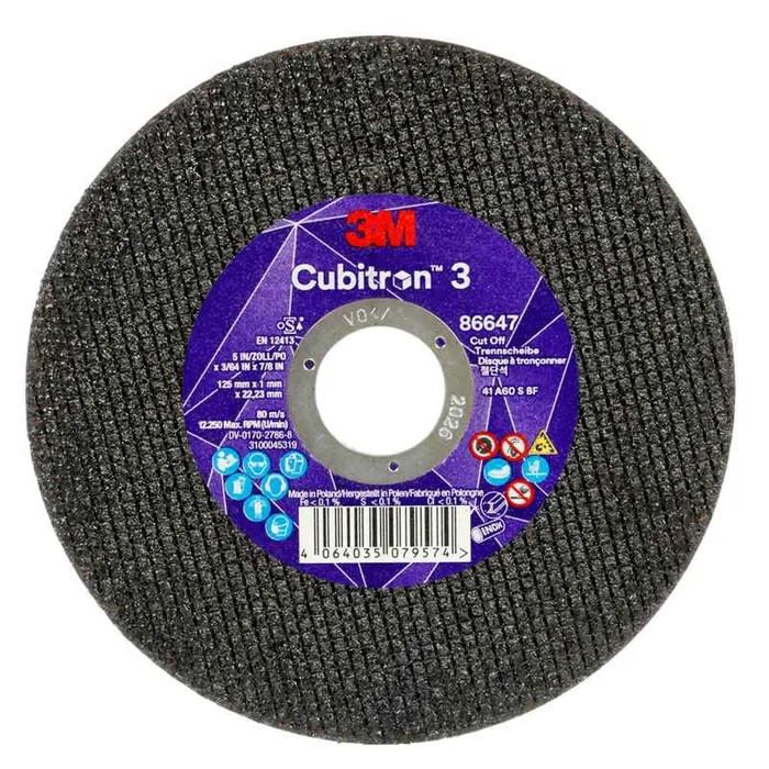 3M Cubitron 3 Cut-Off Wheel 125x1x22.23mm