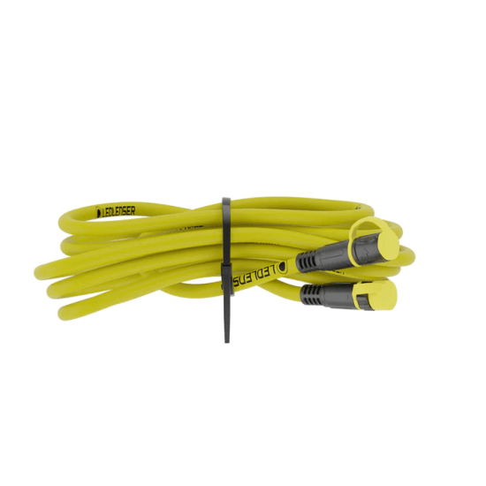 5-meter Ledlenser extension cable with IP67 rating, designed for versatile lighting in harsh environments.