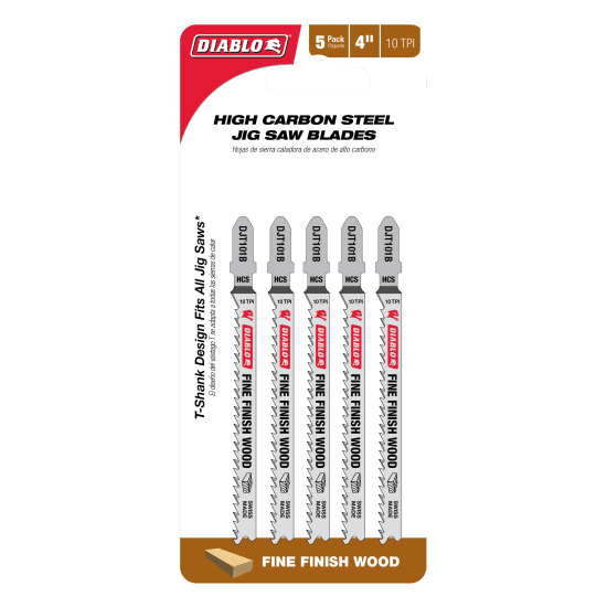 Diablo High Carbon Steel Jig Saw Blade Fine Wood-100mm-Pack of 5 (Each)