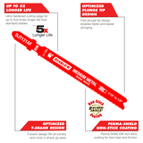 Diablo pack of 5 high-speed steel jig saw blades, 92mm, designed for precise cuts in medium metal applications.