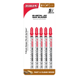 Diablo Jig Saw Blade Bi-Metal Fast Clean Wood Cuts Pack of 5