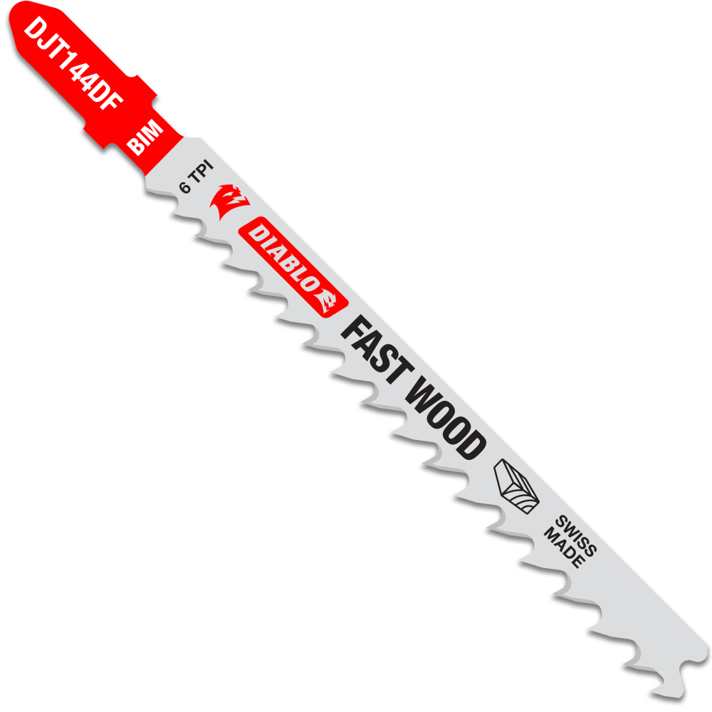 Diablo Bi-Metal Jig Saw Blade for Fast Wood Cuts 100mm Pack of 5