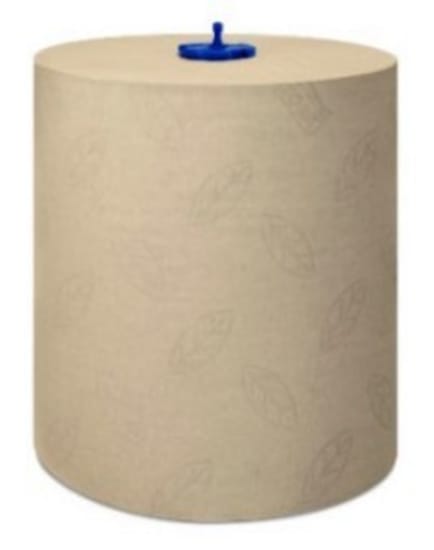 Tork H1 Matic 2-ply roll paper towels case of 6 rolls, made from recycled fiber for eco-friendly and efficient drying.