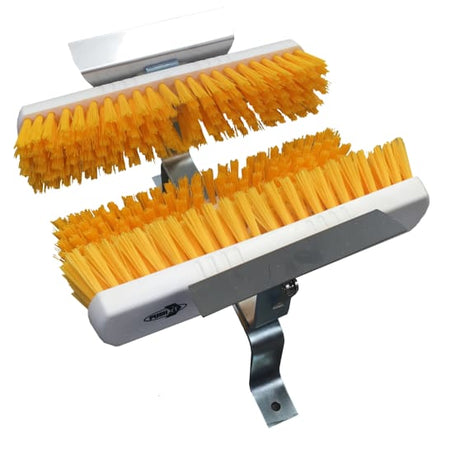 Browns Boot Cleaning Brush in bright yellow, designed for effective boot care with replaceable blades and durable construction.