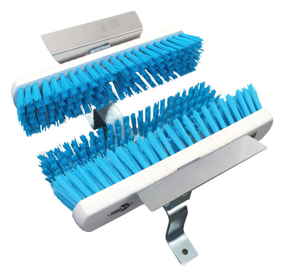 Browns Boot Cleaning Brush in Blue, featuring replaceable blades, ergonomic grip, and durable design for effective footwear care.