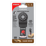 Diablo Starlock Bi-Metal Multi-Tool Blade for wood, 32 x 50mm, features ultra-hardened edge for precision cuts and long life.