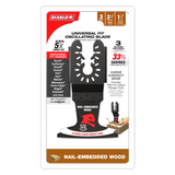 Diablo Bi-Metal Multi-Tool Blades - Nail Wood 50 x 65mm Pack of 3