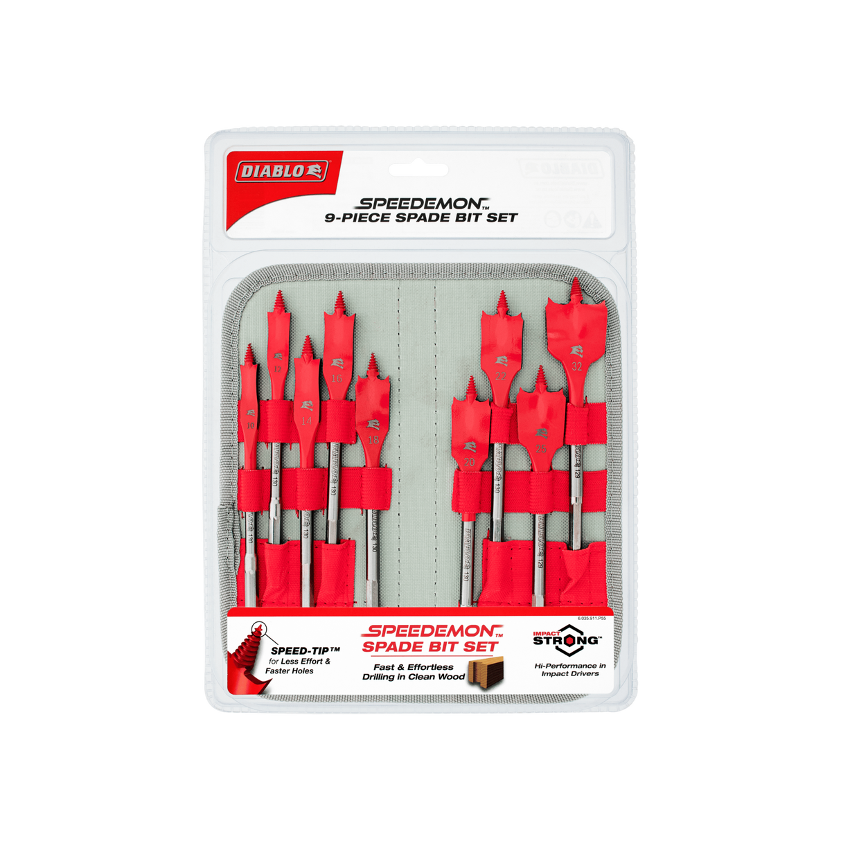 Diablo SPEEDemon Spade Bit Set 152mm 9 Piece