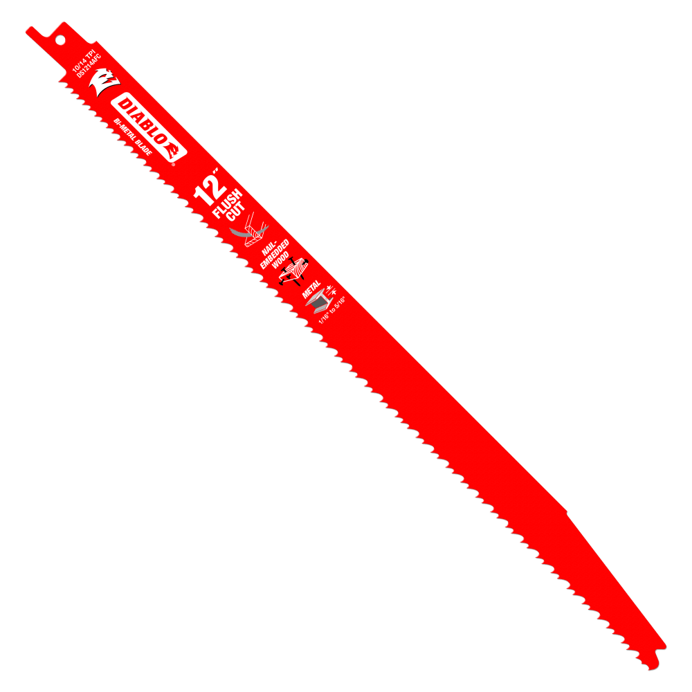 Diablo Flush Recip Blade 12 inch Pack of 5