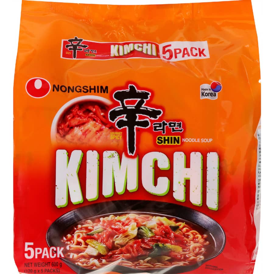 Nongshim Noodles Kim Chi - 5 pack 600g