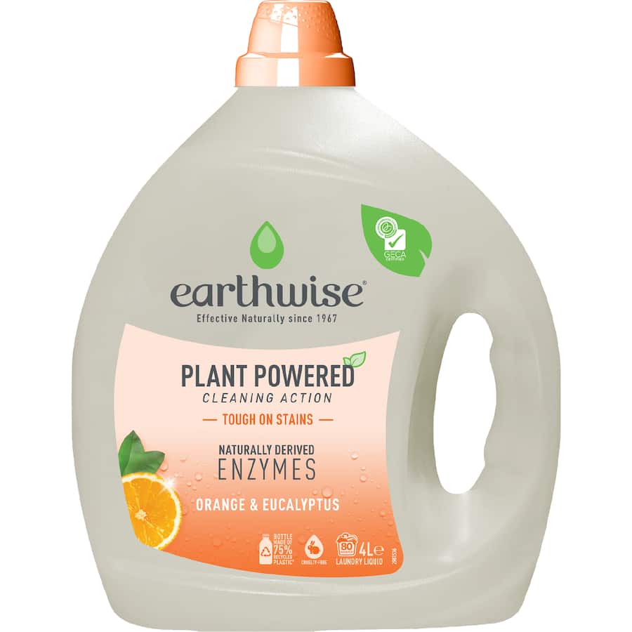 Earthwise Laundry Liquid Orange &  Eucalyptus 4L
