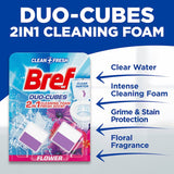 Bref Toilet Cubes 2 In 1 Cleaning Foam Flower 2pack