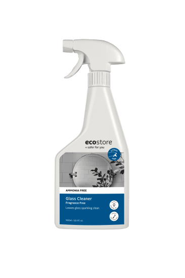 Ecostore Glass Cleaner 500ml, eco-friendly and fragrance-free, delivers a powerful streak-free shine for all glass surfaces.