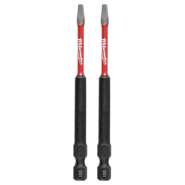 Milwaukee Shockwave Power Bit Square Recess #1 89mm Pack of 2