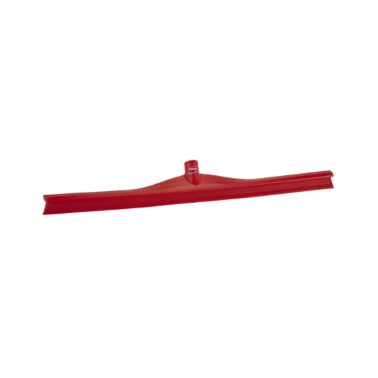 Vikan Ultra Hygienic Floor Squeegee in red, 700mm, with soft rubber lip and splash guard for efficient cleaning.