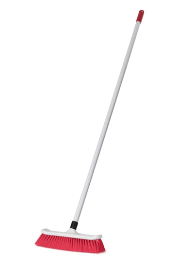 Browns Hygiene House Broom with a 300mm soft fill head and 1.3m fiberglass handle, perfect for effective and hygienic cleaning.