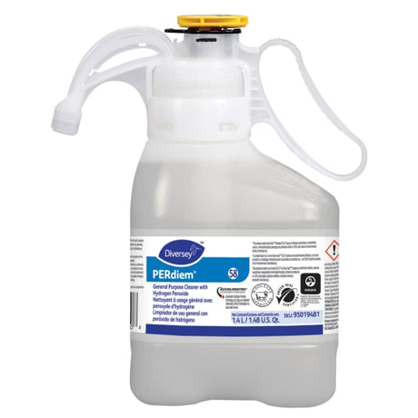 1.4-litre SmartDose PERdiem cleaner with hydrogen peroxide for versatile cleaning of floors, glass, and carpets.