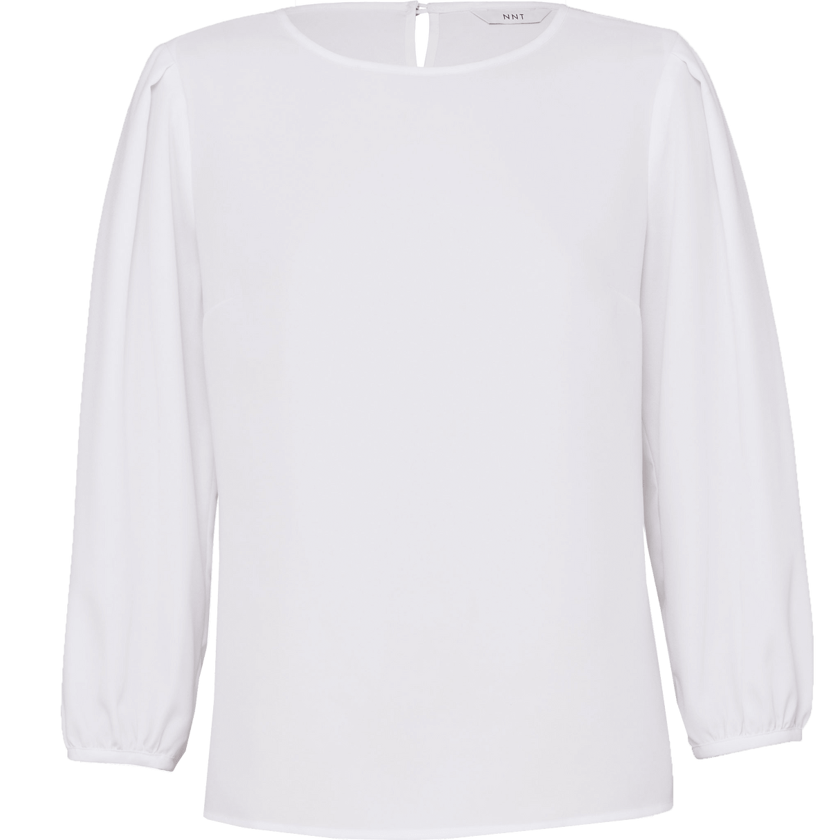 NNT, French Georgette 3/4 Sleeve Top, CATUPM - White (Size: 24)