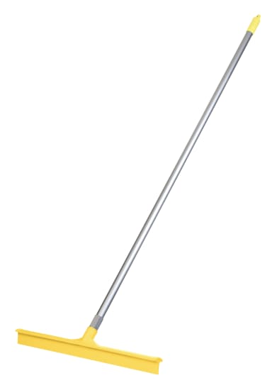 Browns 60cm floor squeegee with durable alloy handle and vibrant yellow cap, perfect for efficient floor cleaning.