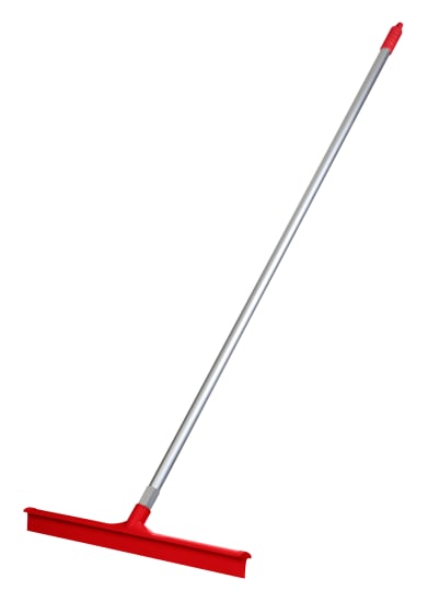 Browns 60cm floor squeegee with alloy handle, red color, ideal for efficient cleaning of various surfaces.