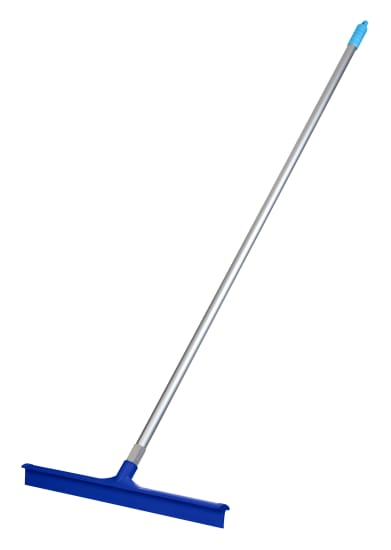 Browns Floor Squeegee with 60cm blade and 1.4m alloy handle in blue, ideal for efficient cleaning on various surfaces.