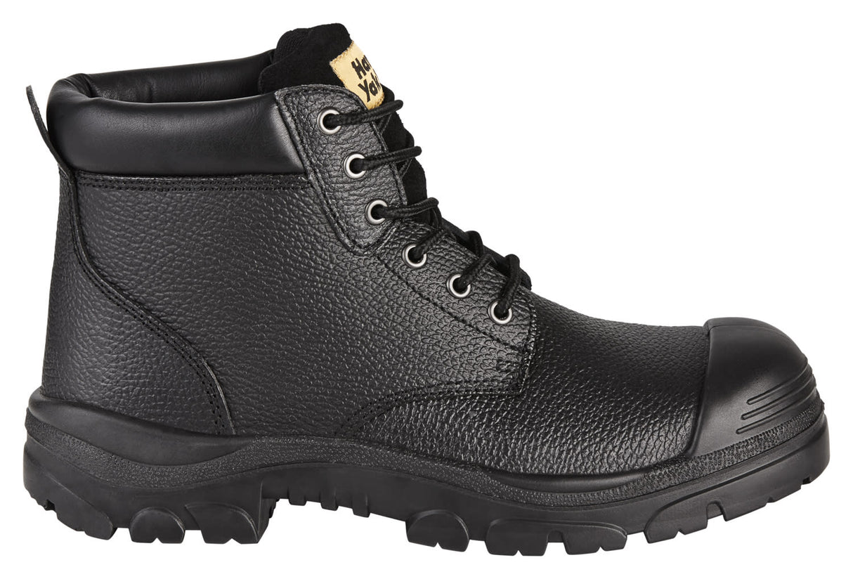 Hard Yakka, Gravel Lace up Safety Boot - Black (Size: 06)