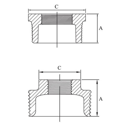 Stainless Steel Reducing Bush BSP 1/2" x 3/8"