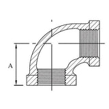 Stainless Steel Elbow 90 Female x Female BSP 3/4"