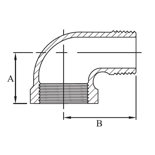 Stainless Steel Elbow 90 Male x Female BSP 2"