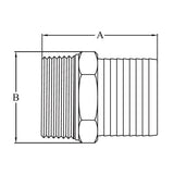 Stainless Steel Hosetail Nipple BSP 1 1/4"