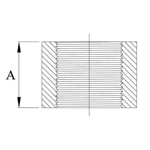 Stainless Steel Socket Coupling BSP 1 1/2"