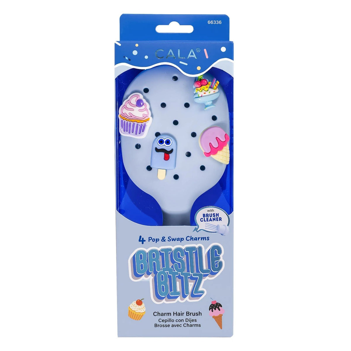 CALA Bristle Blitz Charm Detangling Hair Brush - Blue