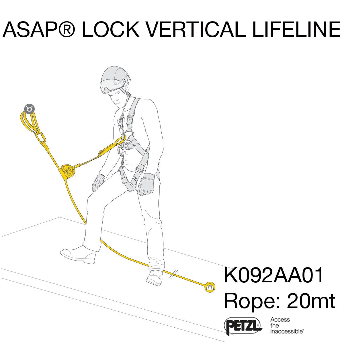 Petzl ASAP Lock Vertical Lifeline 20m
