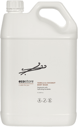 Ecostore Vanilla & Coconut Body Wash in a 5L container, featuring tropical scent and nourishing plant-based ingredients.