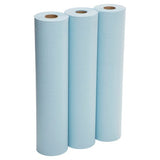 Blue Wypall X50 Large Roll Wipers in a carton of 3, 49cm x 70m, designed for strong absorbency and durability in cleaning tasks.