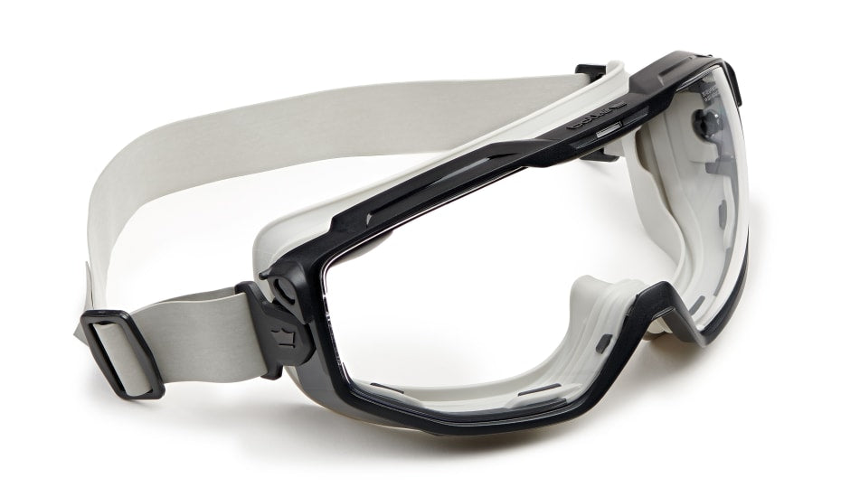 Bolle Universal Goggle with Neo Strap, featuring Platinum lens coating for fog resistance and a secure sealed fit.