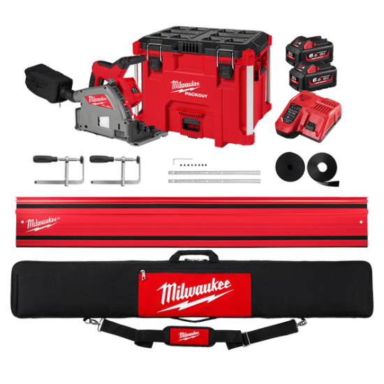 Milwaukee M18 165mm Track Saw M18FPS55-602P-8 Piece-Kit