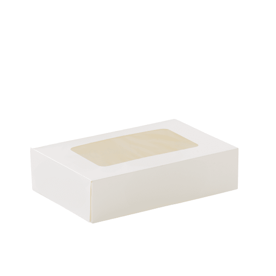 Detpak 6 Pack Donut Window Boxes with clear window, perfect for showcasing and storing delicious donuts in bakeries and cafes.