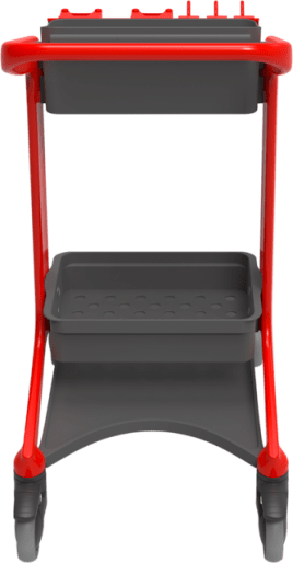 Vikan Hygo Mobile Cleaning Station Red 780mm (Each)