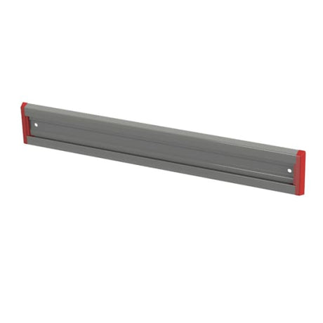 Vibrant red 900mm Toolflex Tool Holder Rail for organizing tools in workshops or garages, featuring flexible holders for various tools.