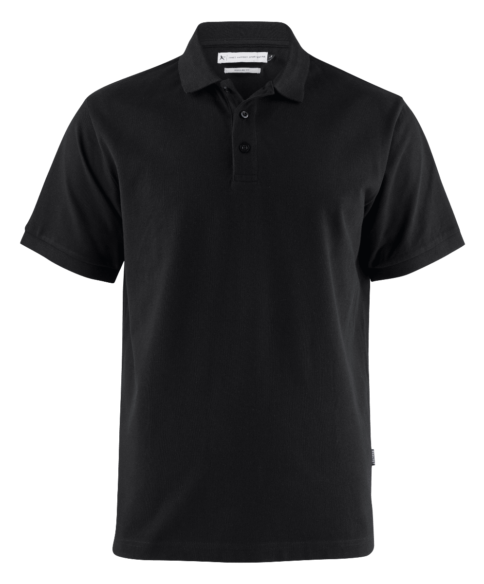 James Harvest, Neptune Modern Polo - Black (Size: 2XL)