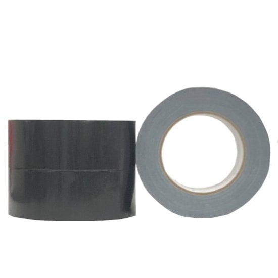 S370 Industrial Rayon Cloth Tape in black, 48mm x 30m, strong adhesive, hand-tearable, waterproof, ideal for heavy-duty use.