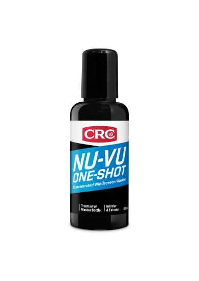 CRC Nu Vu Windscreen Cleaner 60ml - New Zealand-made cleaner for crystal-clear windscreens, removing grime and reducing glare.