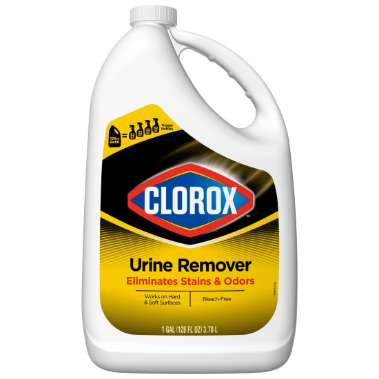 Clorox Urine Remover Refill 3.78L designed to eliminate stubborn urine odors and stains on various surfaces effectively.