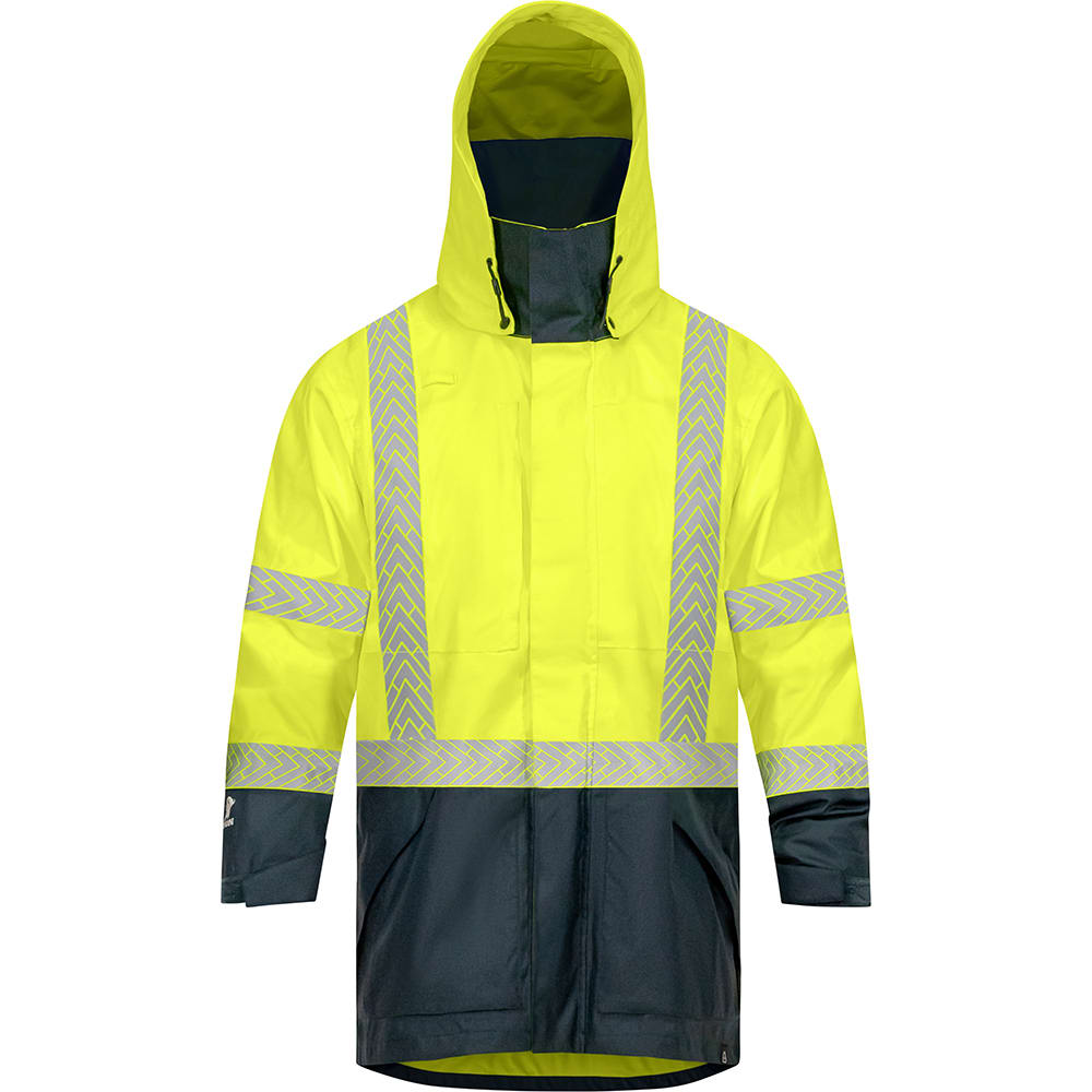 Bison, Stamina Hi Vis ECO Jacket, 322053YN - Yellow/Navy - 4XL