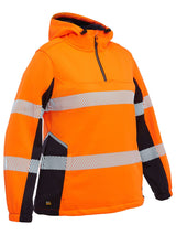 Bisley, Women's FLX & MOVE Liquid Repellent Hoodie - Orange/Navy - 10