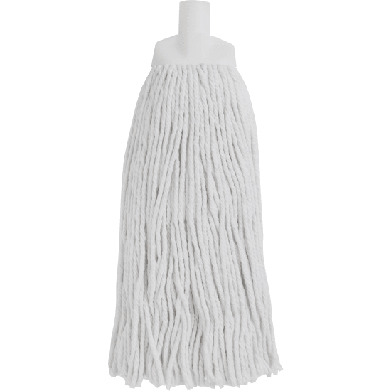 Edco Enduro Mop Head White 400g/30cm, durable and highly absorbent for effective cleaning, HACCP color-coded for safety.