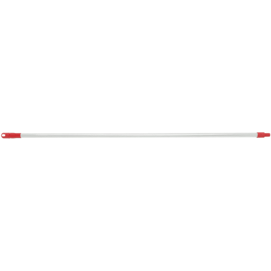 Edco 1.5m mop handle with nylon tip, ergonomic grip, durable aluminum, HACCP color-coded for hygienic cleaning.