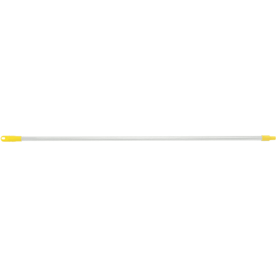 Edco Mop Handle in yellow, 1.5m long, nylon tip, ergonomic grip, HACCP color-coded for hygienic cleaning.